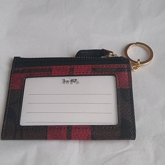Coach F87799 Mini Skinny ID Case in Signature Canvas w/Field Plaid Print… - Picture 6 of 7